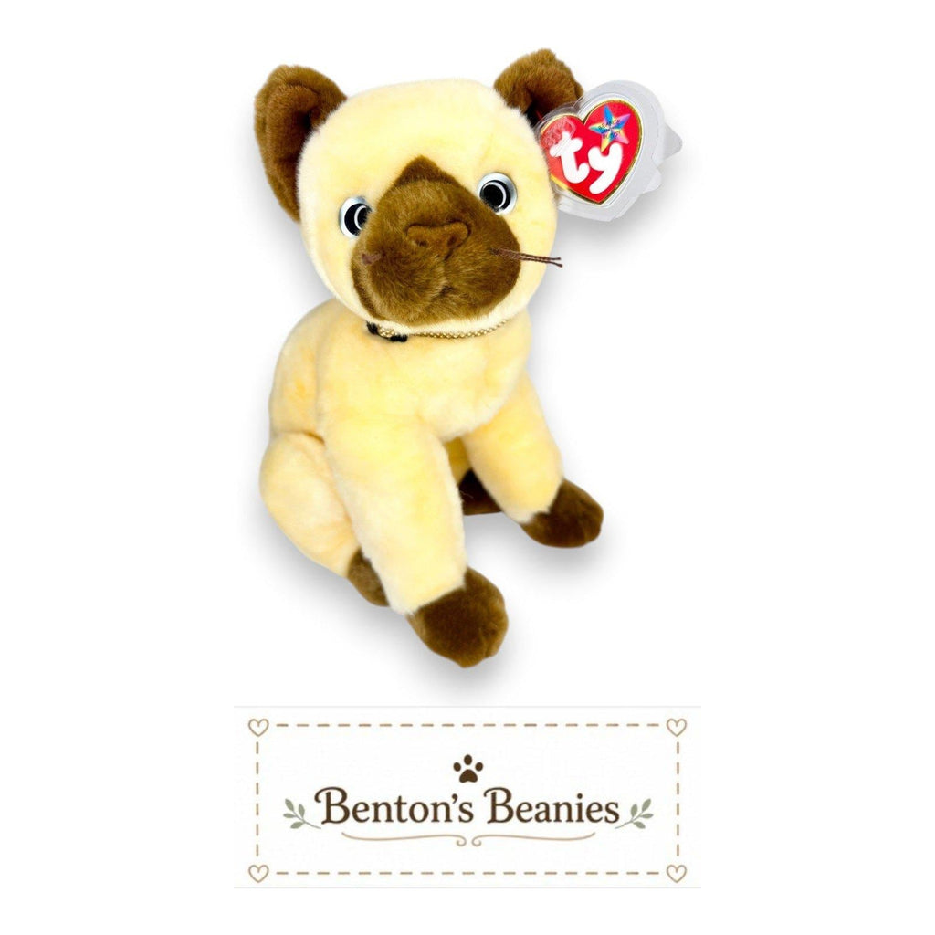 Siam the Cat TY Beanie Buddies | Mint Heart & Tush Tags