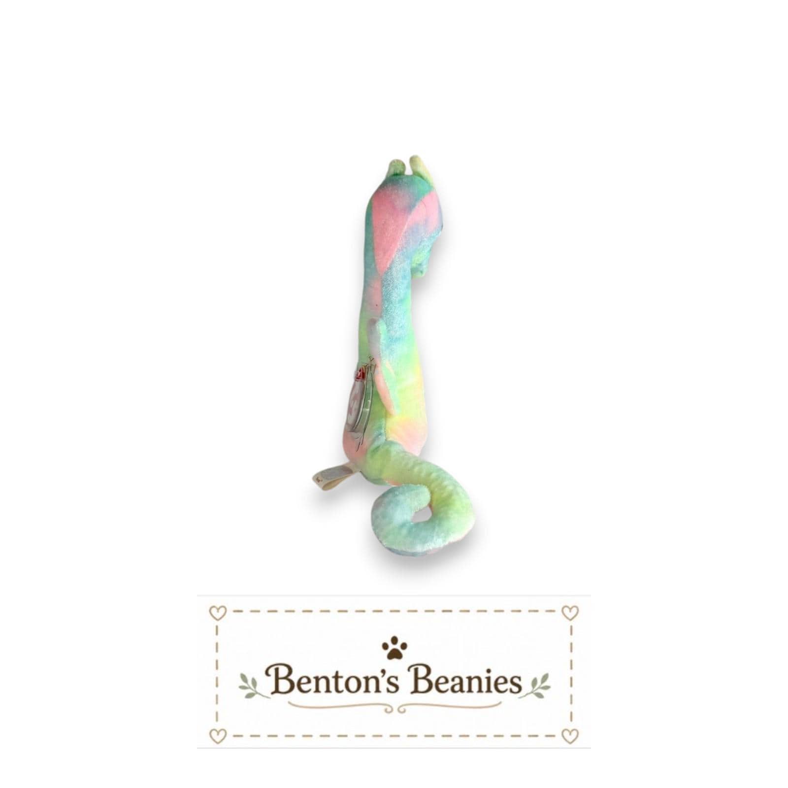 Neon the Seahorse TY Beanie Baby | Mint Heart & Tush Tag