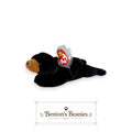Blackie the Bear TY Beanie Baby | Mint Heart & Tush Tag