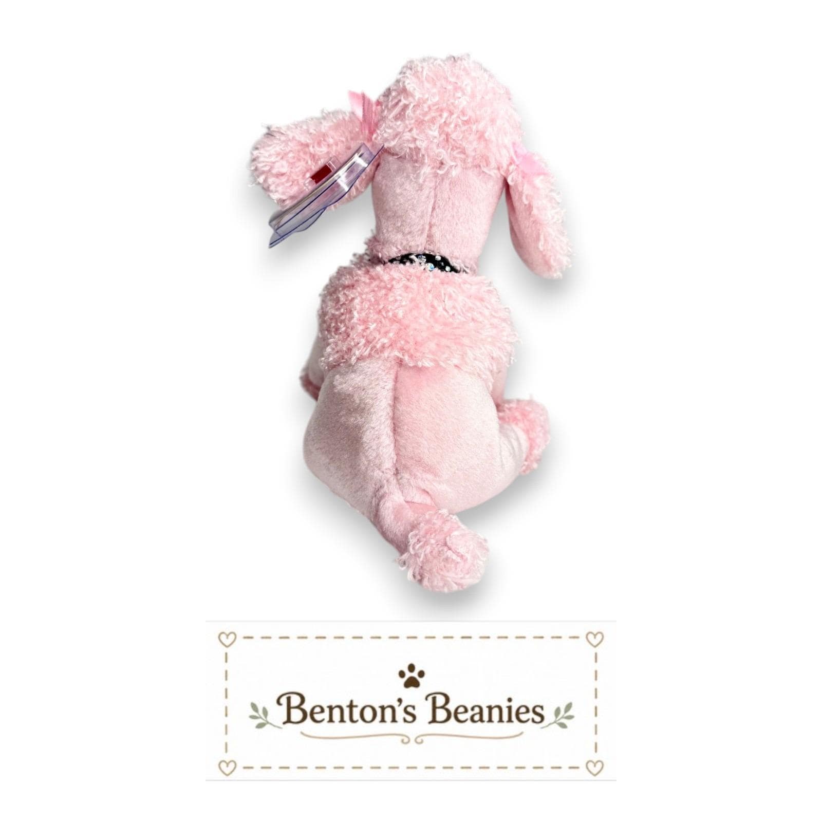 Brigitte the Poodle Ty Beanie Baby | Parisian Pink Pup | Mint Heart Tag