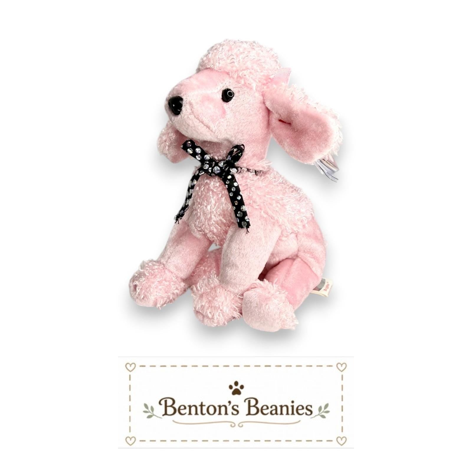 Brigitte the Poodle Ty Beanie Baby | Parisian Pink Pup | Mint Heart Tag