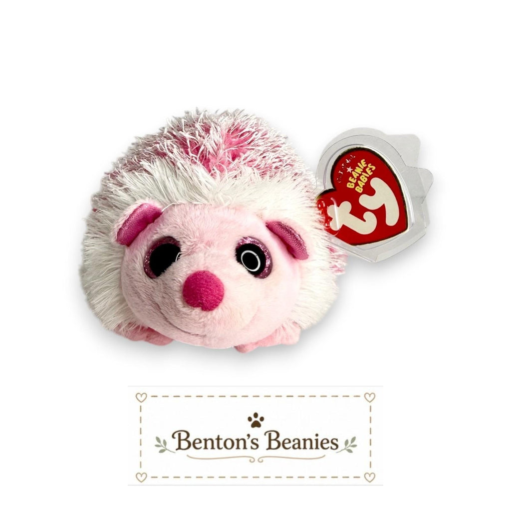 Mrs. Prickly the Hedgehog Ty Beanie Baby | Rosy Garden Pal | Mint Heart Tag