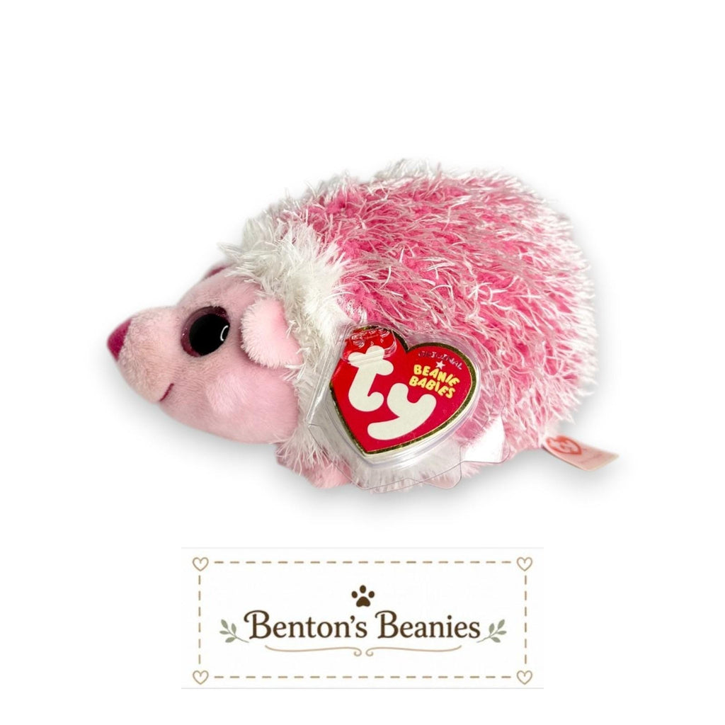 Mrs. Prickly the Hedgehog Ty Beanie Baby | Rosy Garden Pal | Mint Heart Tag