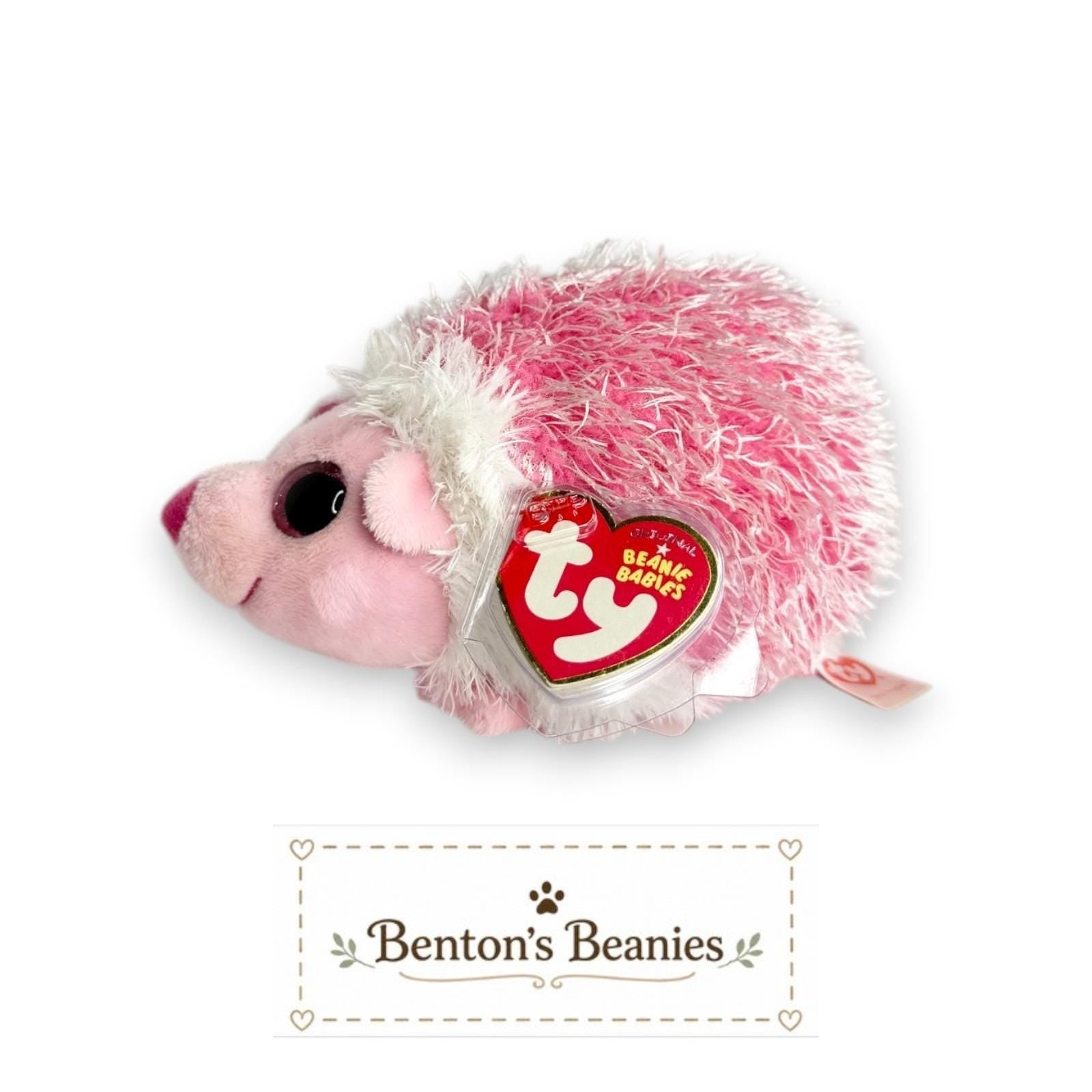 Mrs. Prickly the Hedgehog Ty Beanie Baby | Rosy Garden Pal | Mint Heart Tag