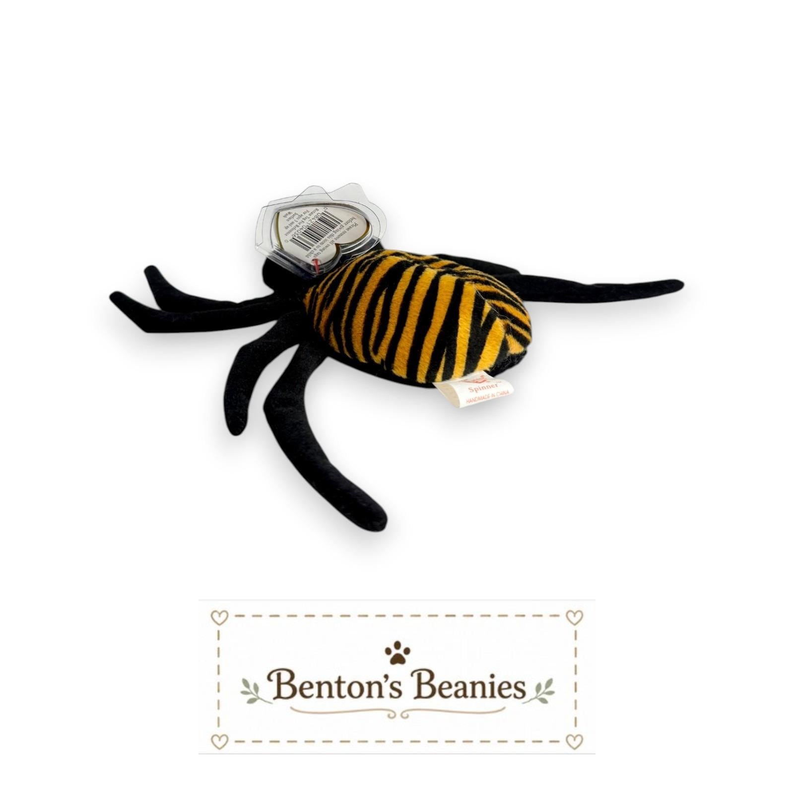Spinner the Spider Ty Beanie Baby | Web Weaver of Wonder | Mint Heart Tag