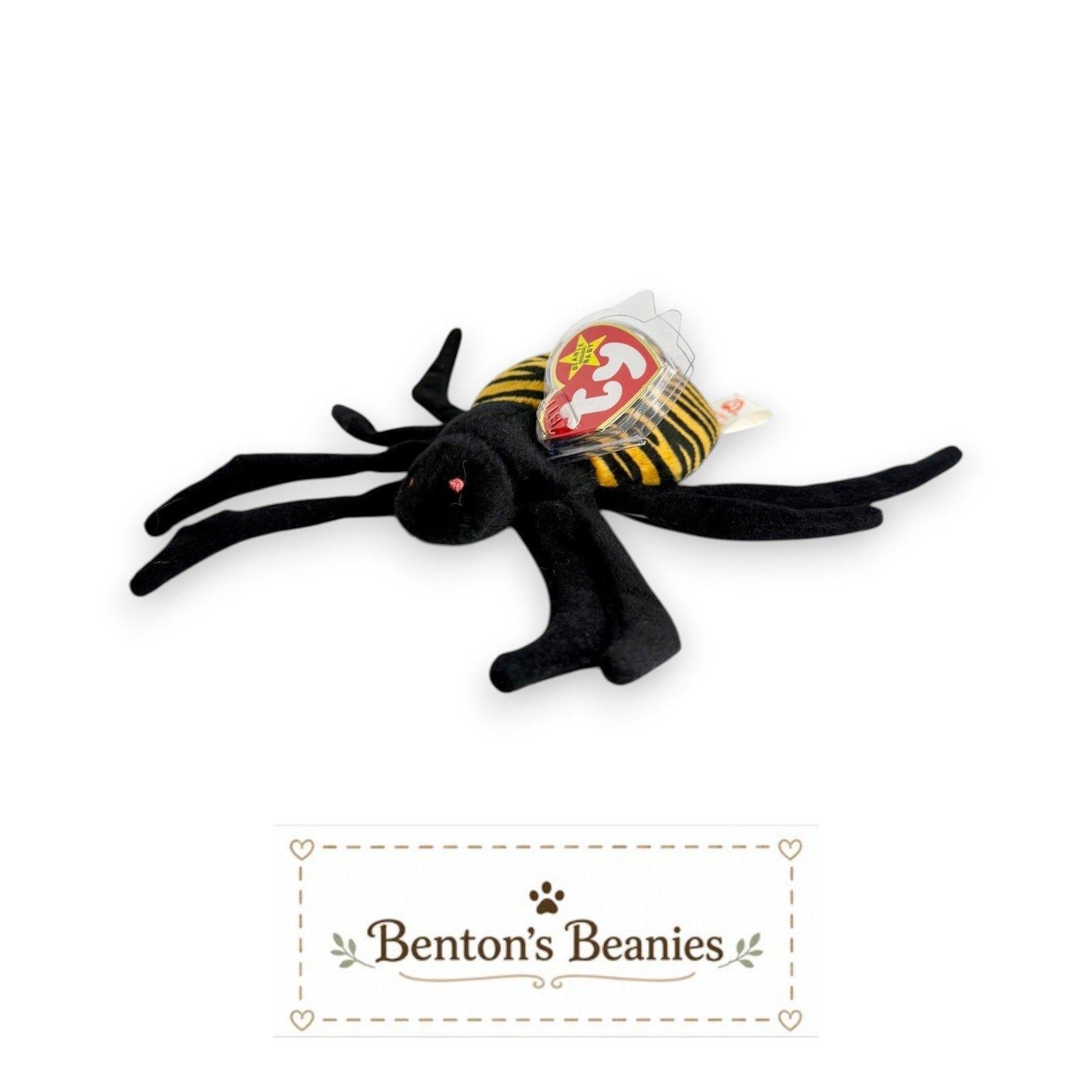 Spinner the Spider Ty Beanie Baby | Web Weaver of Wonder | Mint Heart Tag