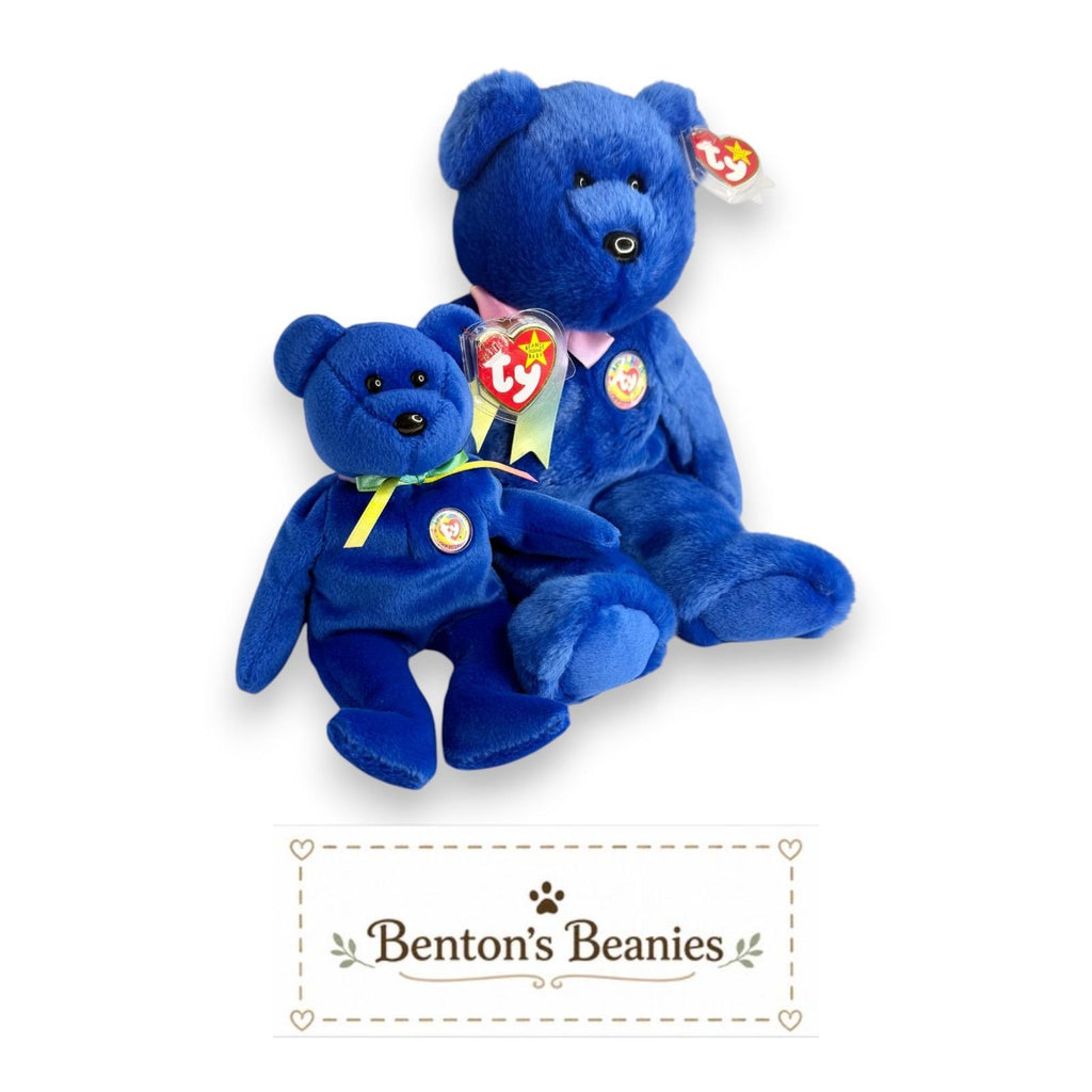 Clubby Ty Beanie Baby & Buddy Set | Founder's Favorite | Mint Heart Tags