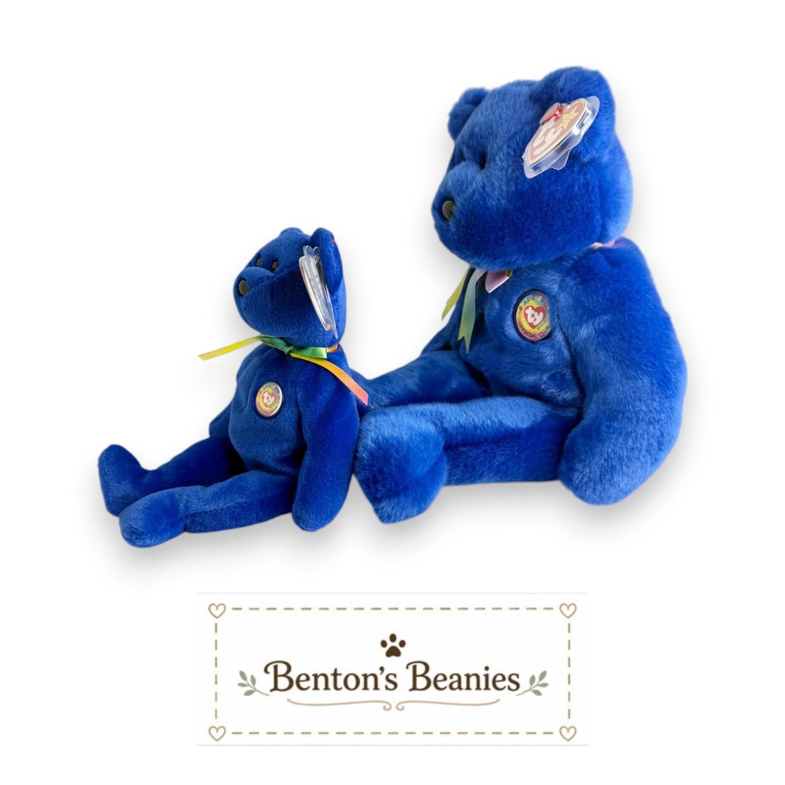 Clubby Ty Beanie Baby & Buddy Set | Founder's Favorite | Mint Heart Tags