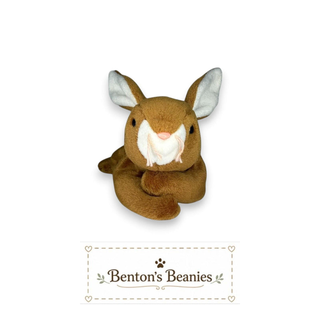 Ears the Rabbit TY Beanie Baby | Mint Heart & Tush Tag