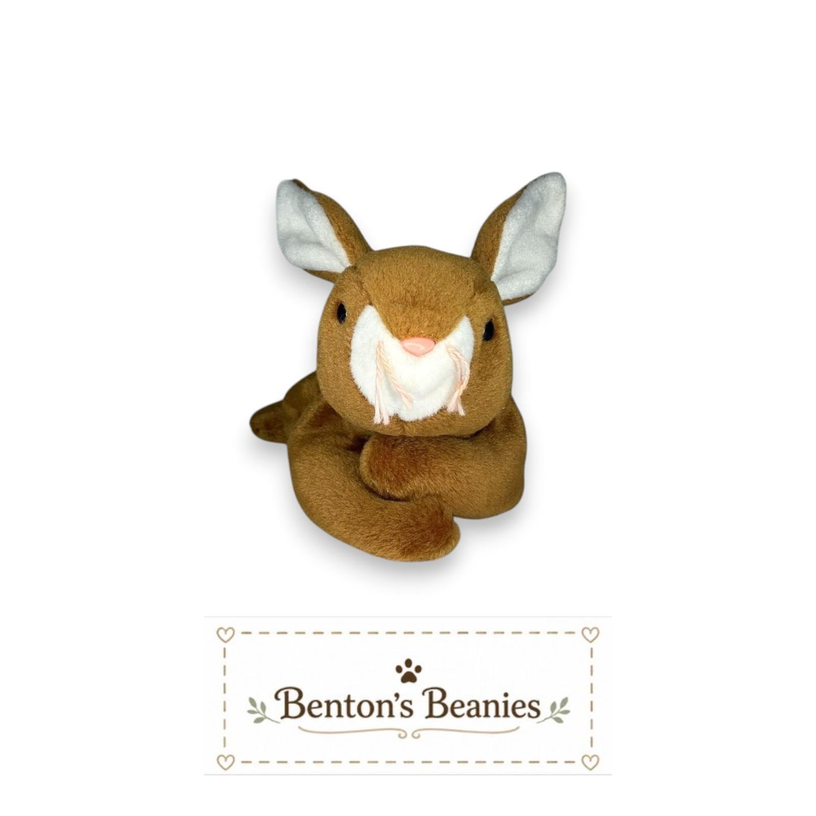 Ears the Rabbit TY Beanie Baby | Mint Heart & Tush Tag