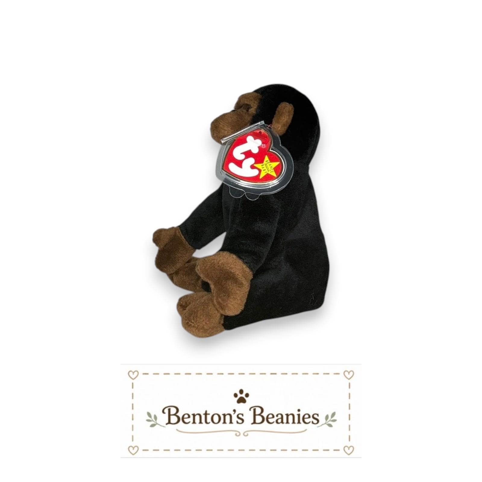 Congo the Gorilla TY Beanie Baby | Mint Heart/Tush Tag