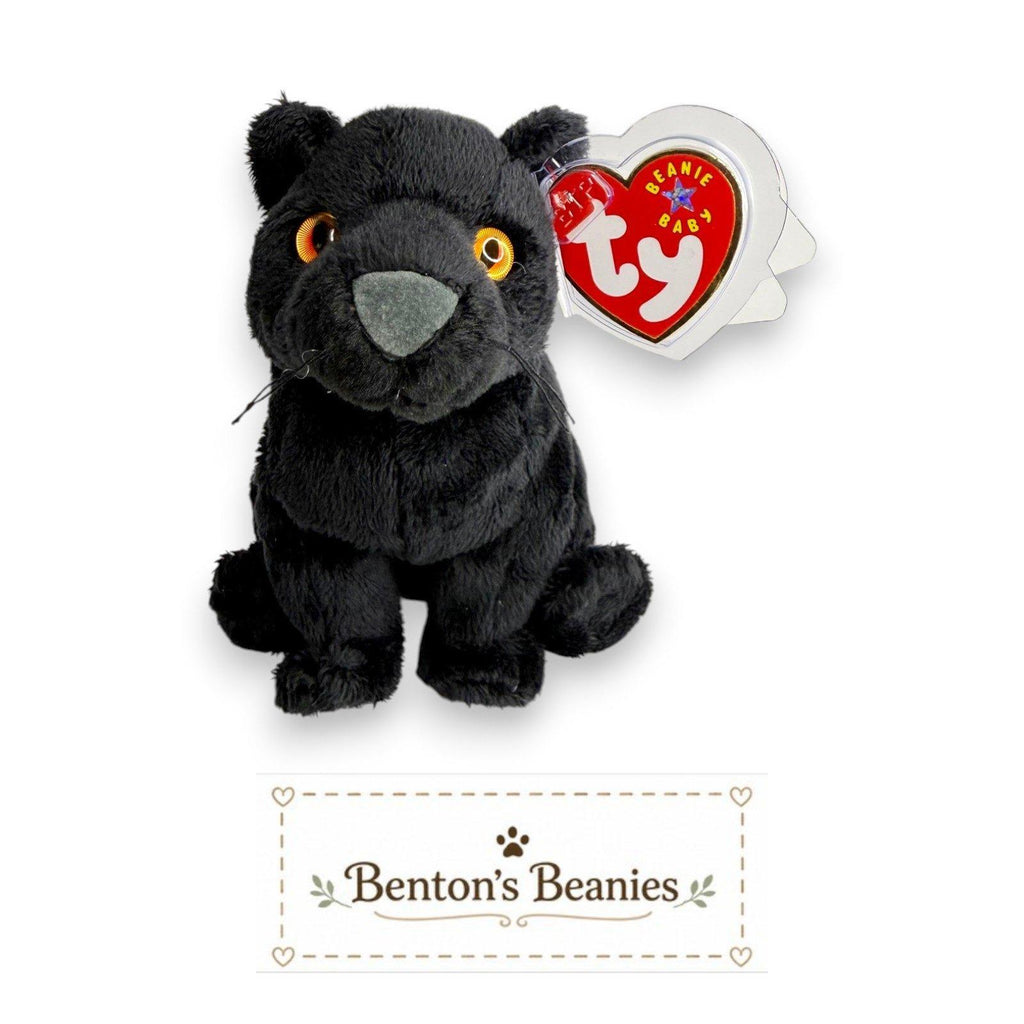 Midnight the Panther Ty Beanie Baby | Dark Forest Prowler | Mint Heart Tag