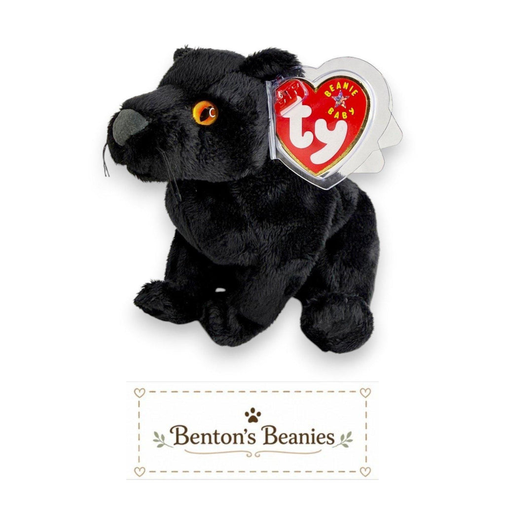 Midnight the Panther Ty Beanie Baby | Dark Forest Prowler | Mint Heart Tag