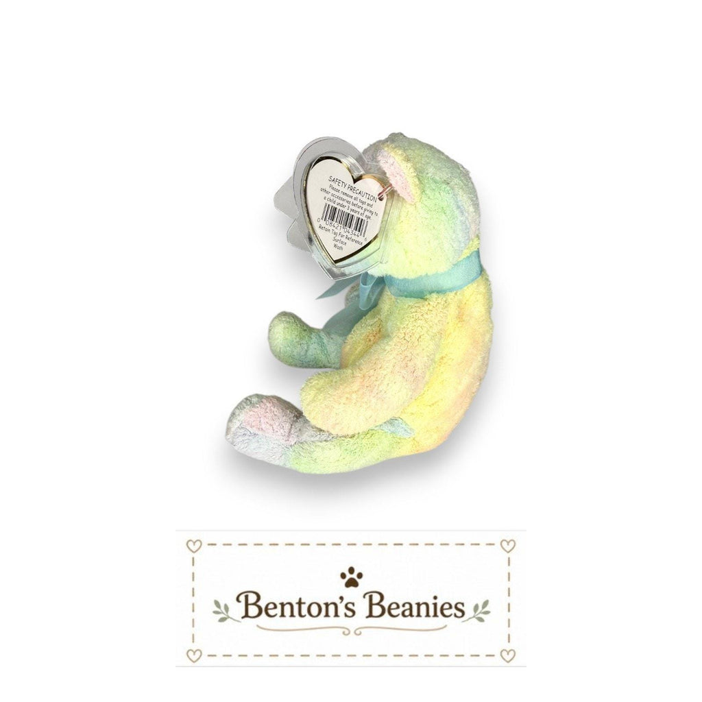 Mellow the Bear Ty Beanie Buddy | Colorful Daydreamer | Mint Heart Tag