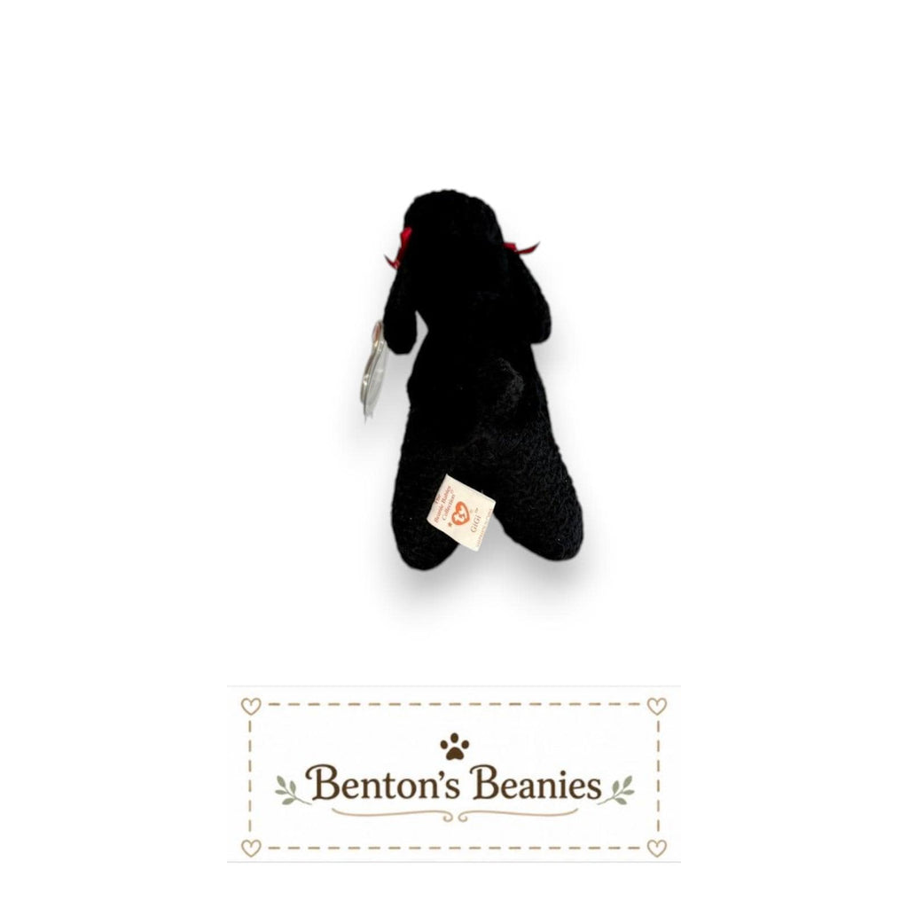 Gigi the Black Poodle TY Beanie Baby | Mint Heart/Tush Tag