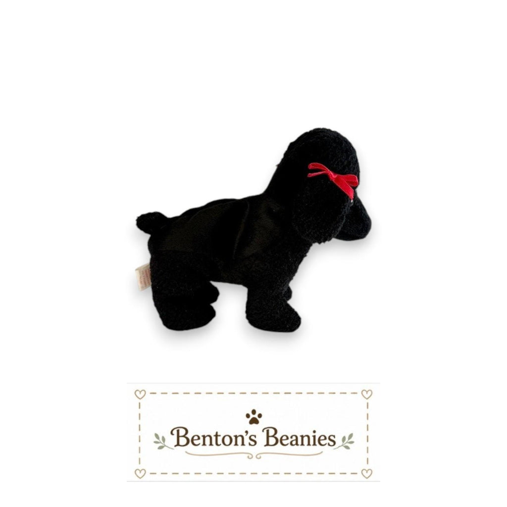Gigi the Black Poodle TY Beanie Baby | Mint Heart/Tush Tag