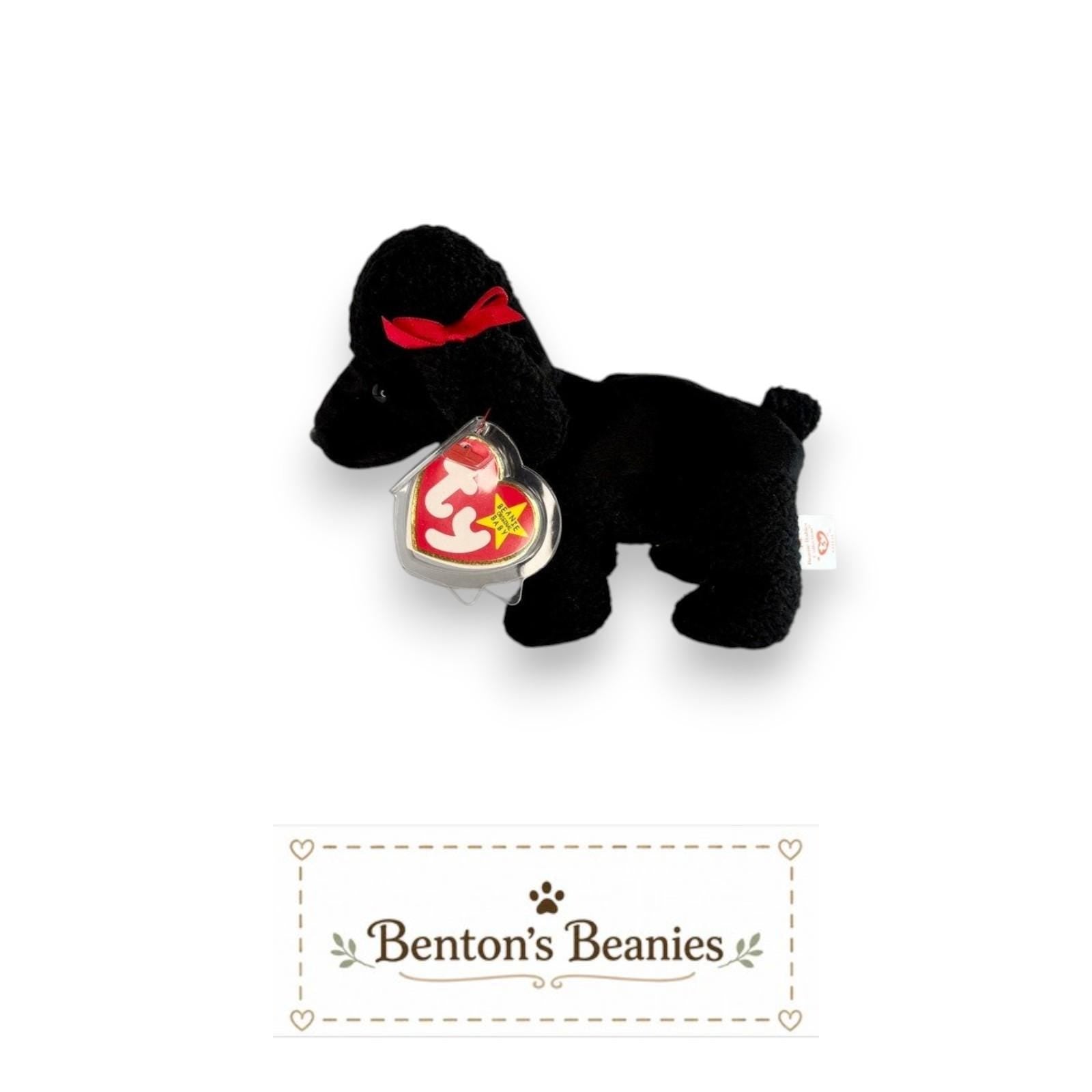 Gigi the Black Poodle TY Beanie Baby | Mint Heart/Tush Tag