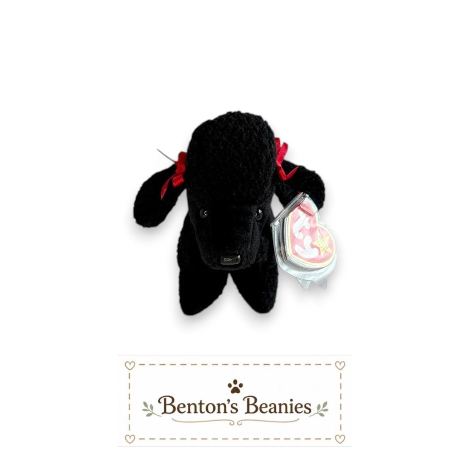 Gigi the Black Poodle TY Beanie Baby | Mint Heart/Tush Tag