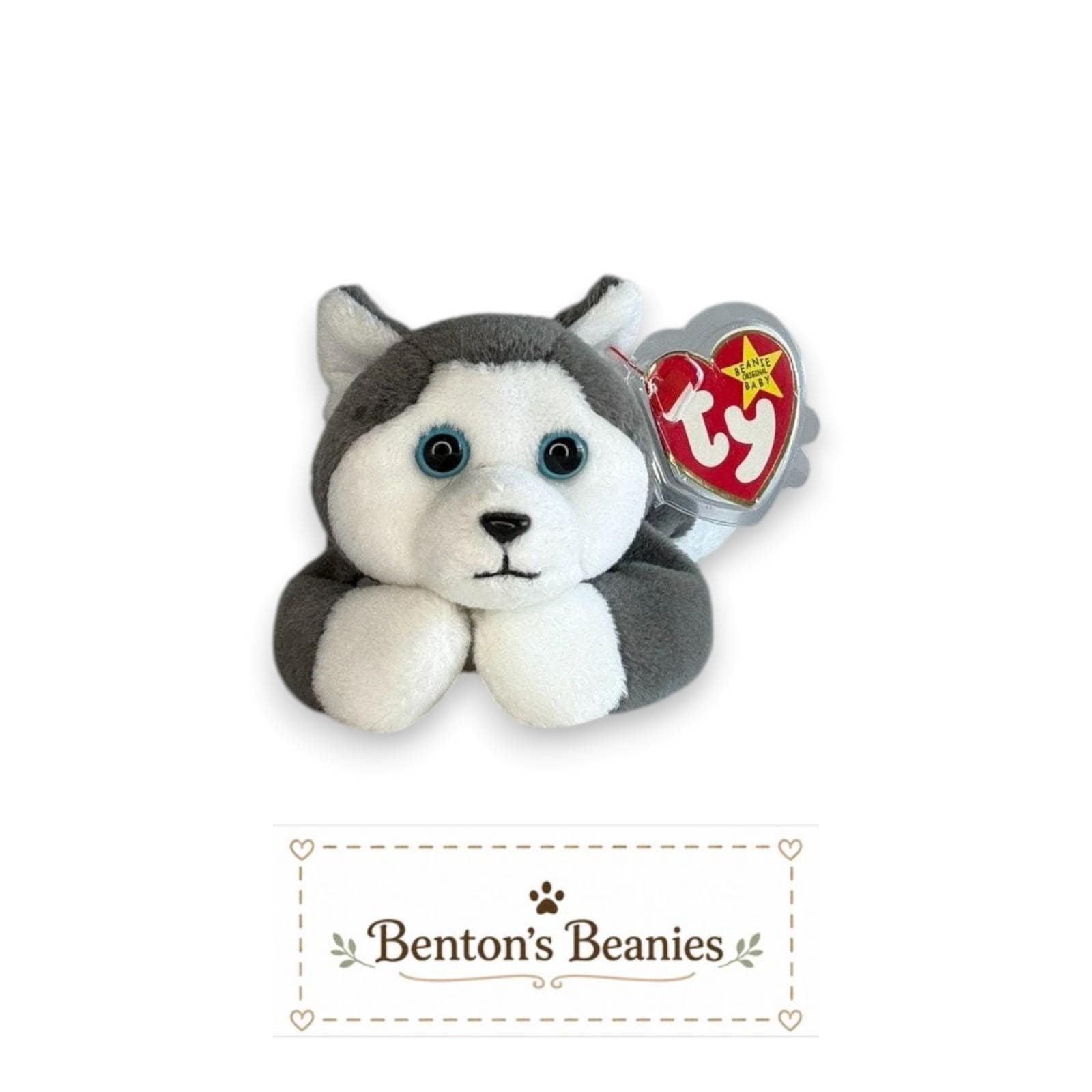 Nanook the Dog TY Beanie Baby | Mint Heart & Tush Tag