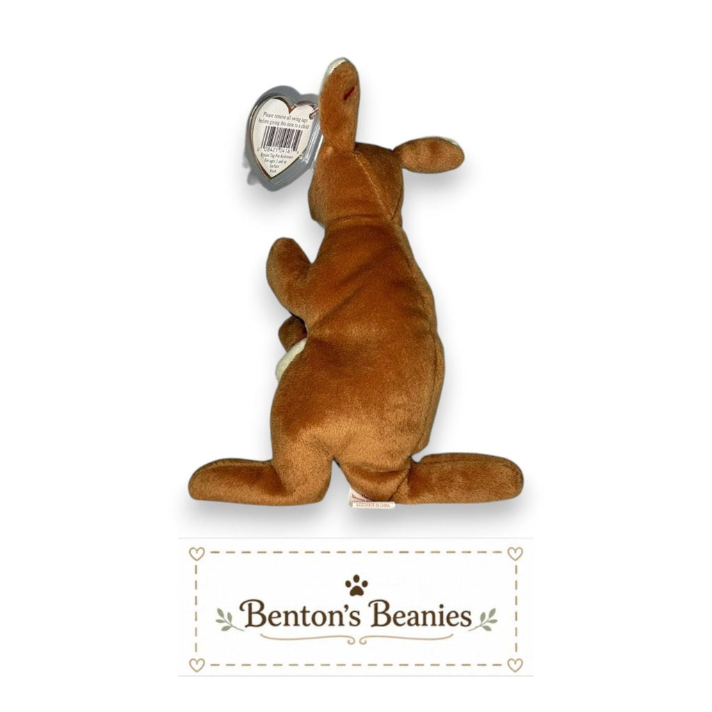 Pouch the Kangaroo TY Beanie Baby | Mint Heart & Tush Tag