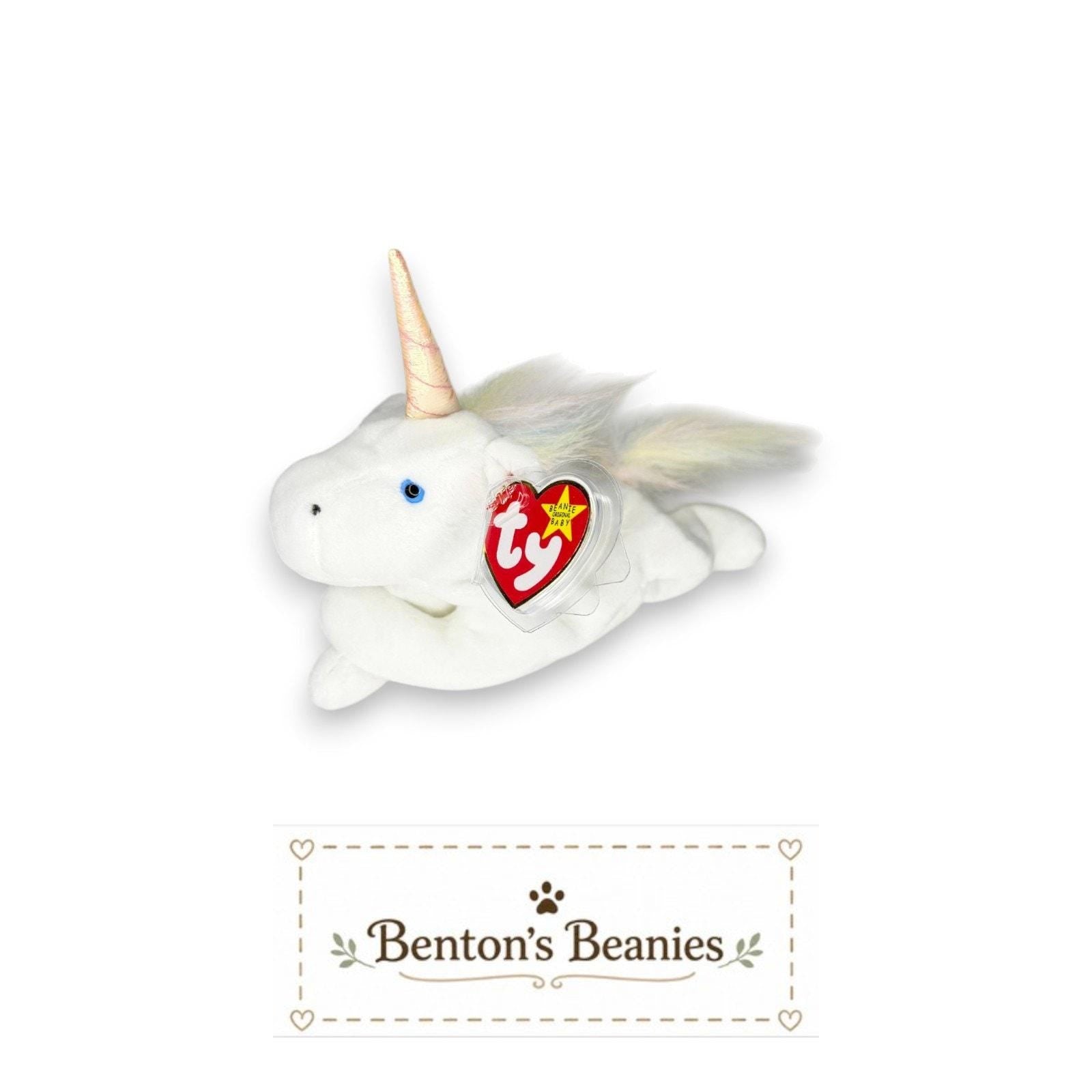 Mystic the Unicorn TY Beanie Baby | Mint Heart & Tush Tag