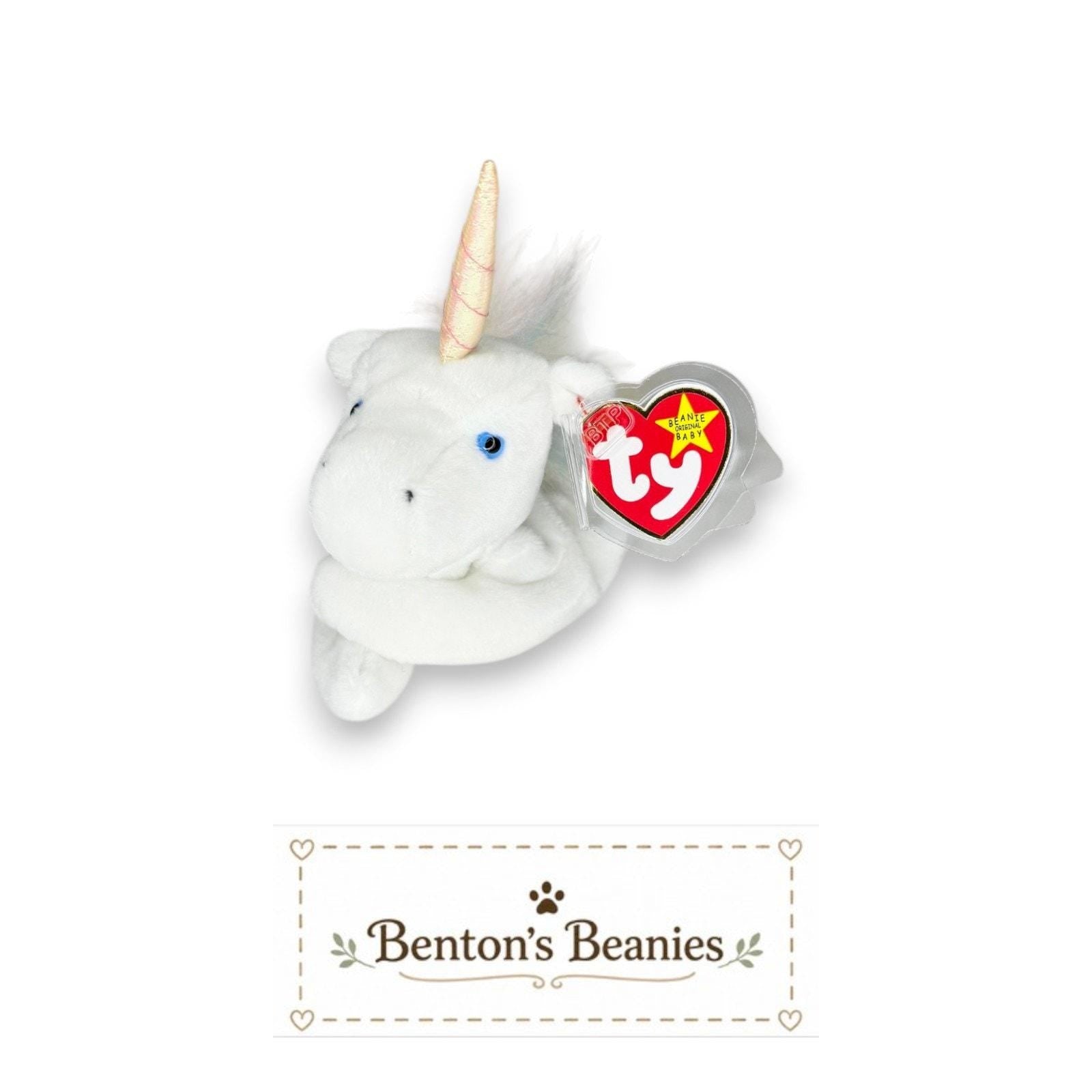 Mystic the Unicorn TY Beanie Baby | Mint Heart & Tush Tag