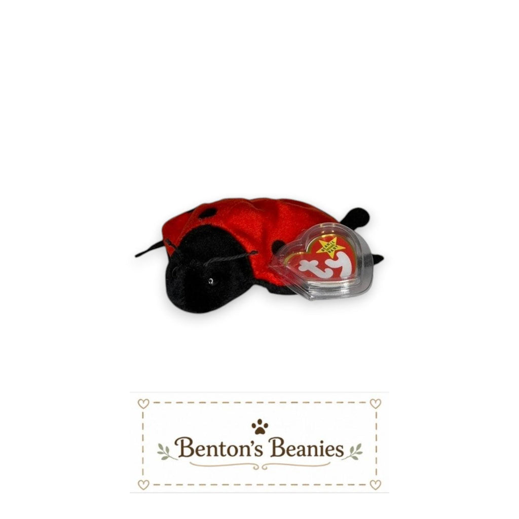 Lucky the Ladybug TY Beanie Baby | Mint Heart & Tush Tag