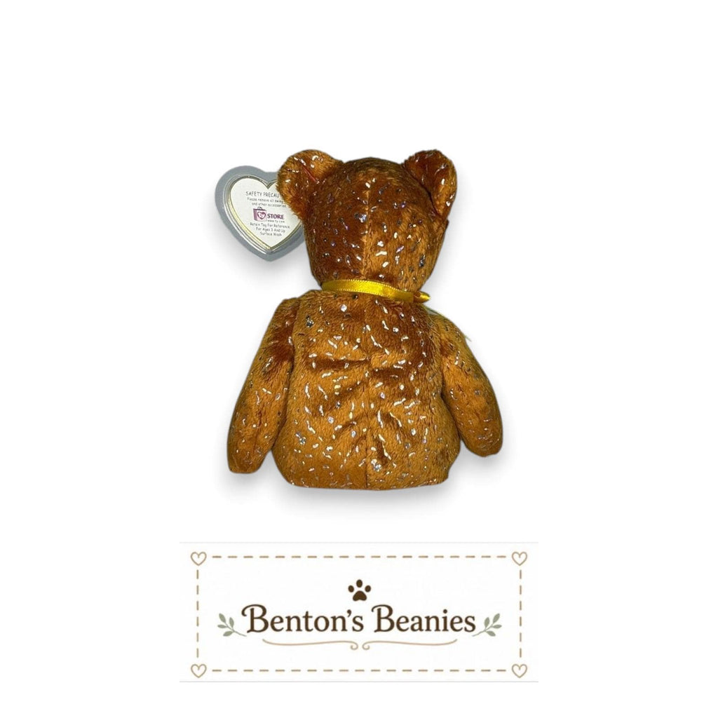 Decade the Bear Brown TY Beanie Baby | Mint Heart/Tush Tag