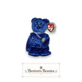Decade the Bear Blue TY Beanie Baby | Mint Heart/Tush Tag