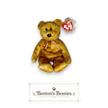 Cashew the Bear TY Beanie Baby | Mint Heart & Tush Tag