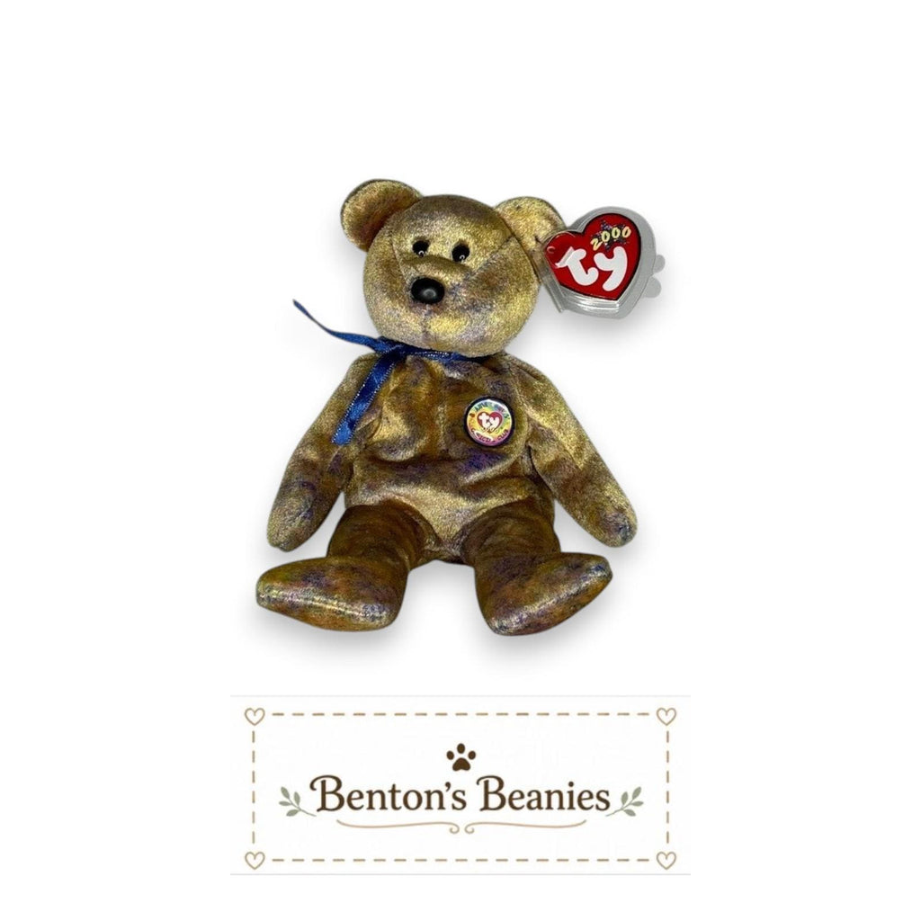 Clubby III the Bear TY Beanie Baby | Mint Heart/Tush Tag