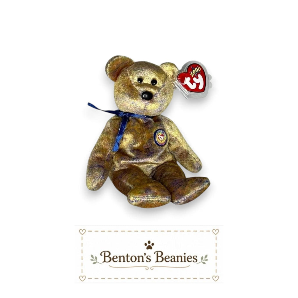 Clubby III the Bear TY Beanie Baby | Mint Heart/Tush Tag