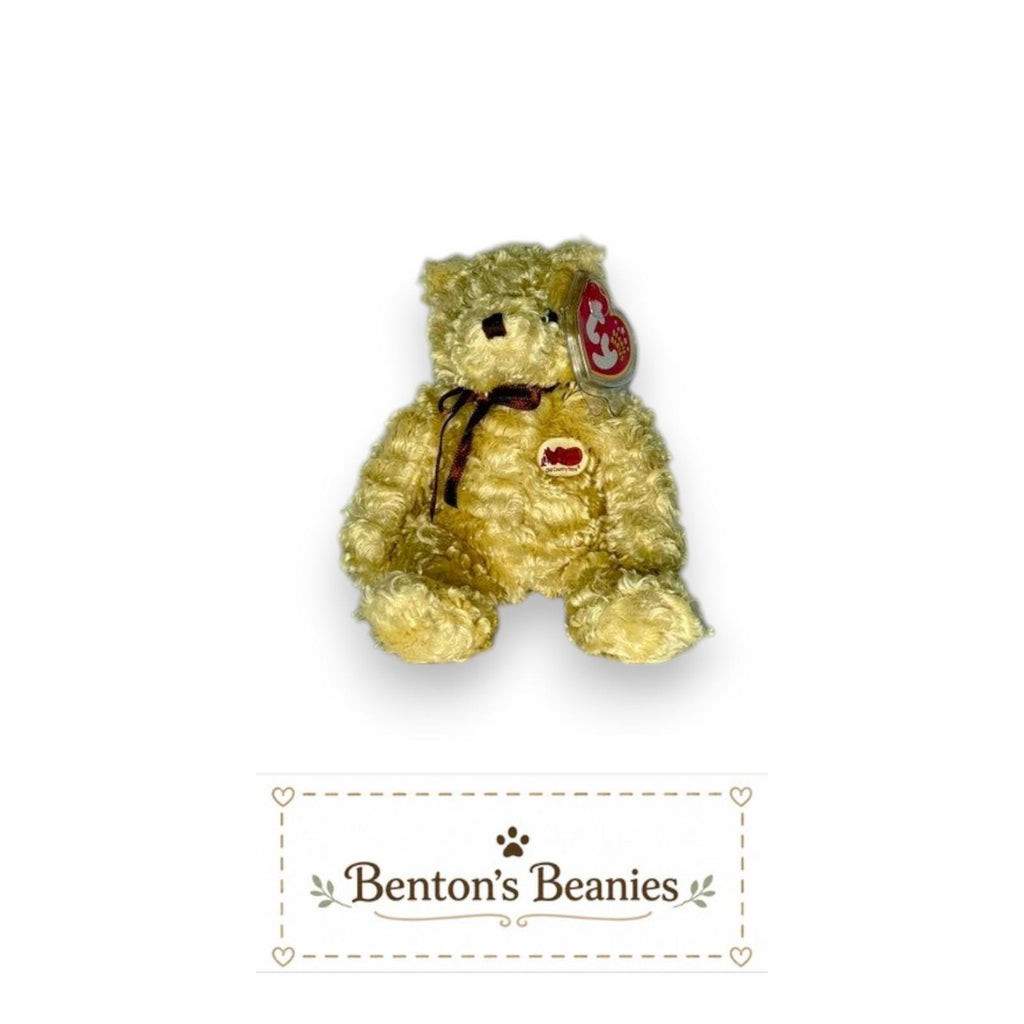 Herschel the Cracker Barrel Bear TY Beanie Baby | Mint Heart & Tush Tag