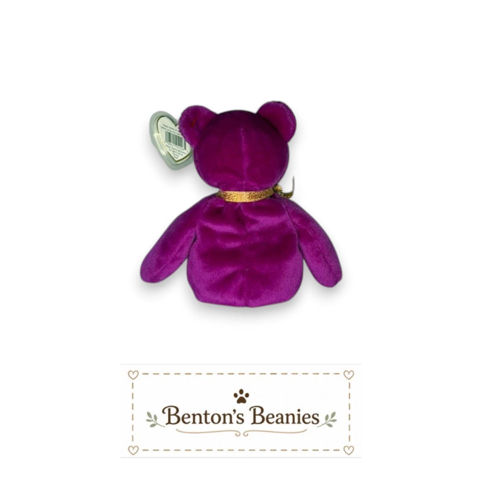 Millennium the Bear TY Beanie Baby | Mint Heart & Tush Tag