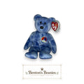Peace Symbol the Bear TY Beanie Baby | Mint Heart/Tush Tag