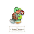 Peace the Bear TY Beanie Baby | Mint Heart & Tush Tag
