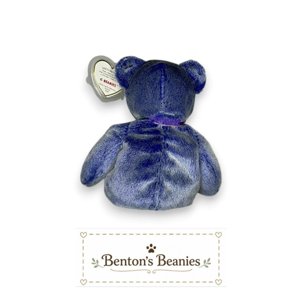 Periwinkle the Bear TY Beanie Baby | Mint Heart/Tush Tag