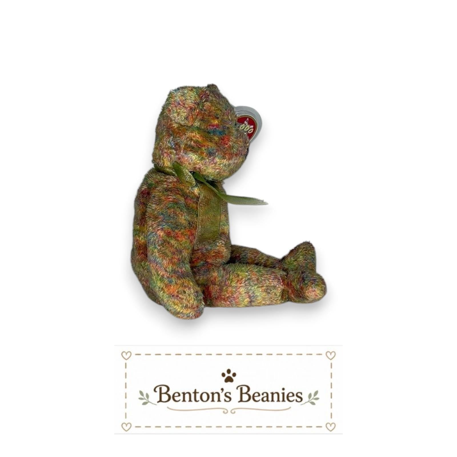 Speckles the Bear TY Beanie Baby | Mint Heart & Tush Tag