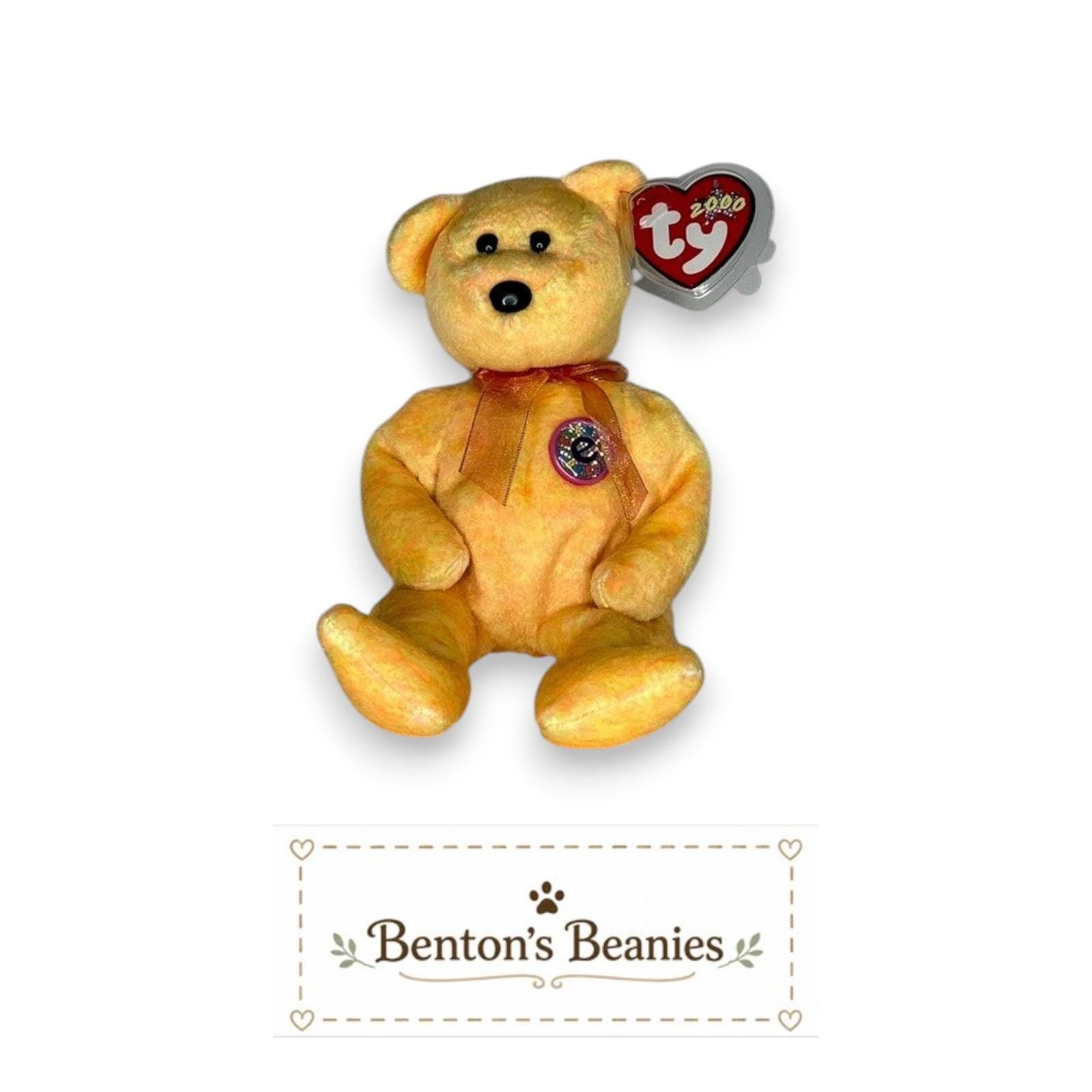 Sunny the Bear TY Beanie Baby | Mint Heart & Tush Tag