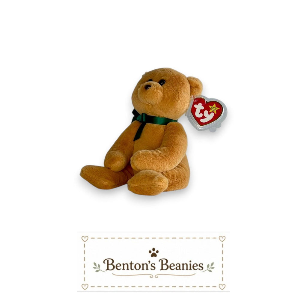 Winston the Bear TY Beanie Baby | Mint Heart/Tush Tag NEW