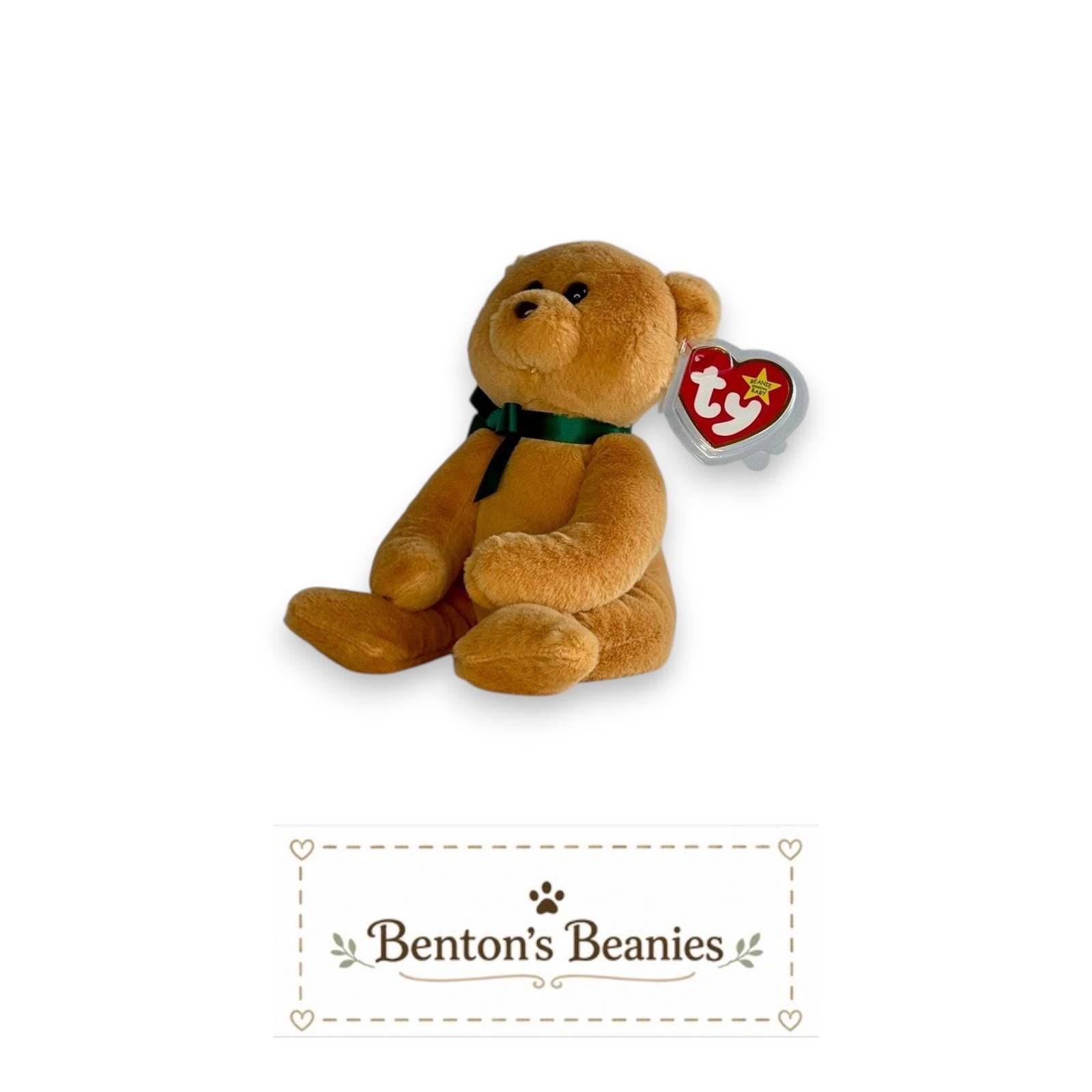 Winston the Bear TY Beanie Baby | Mint Heart/Tush Tag NEW