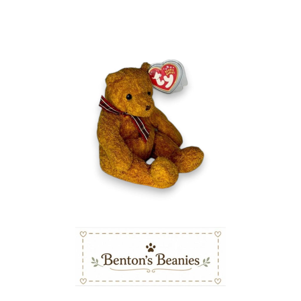 Woody the Bear TY Beanie Baby | Mint Heart & Tush Tag