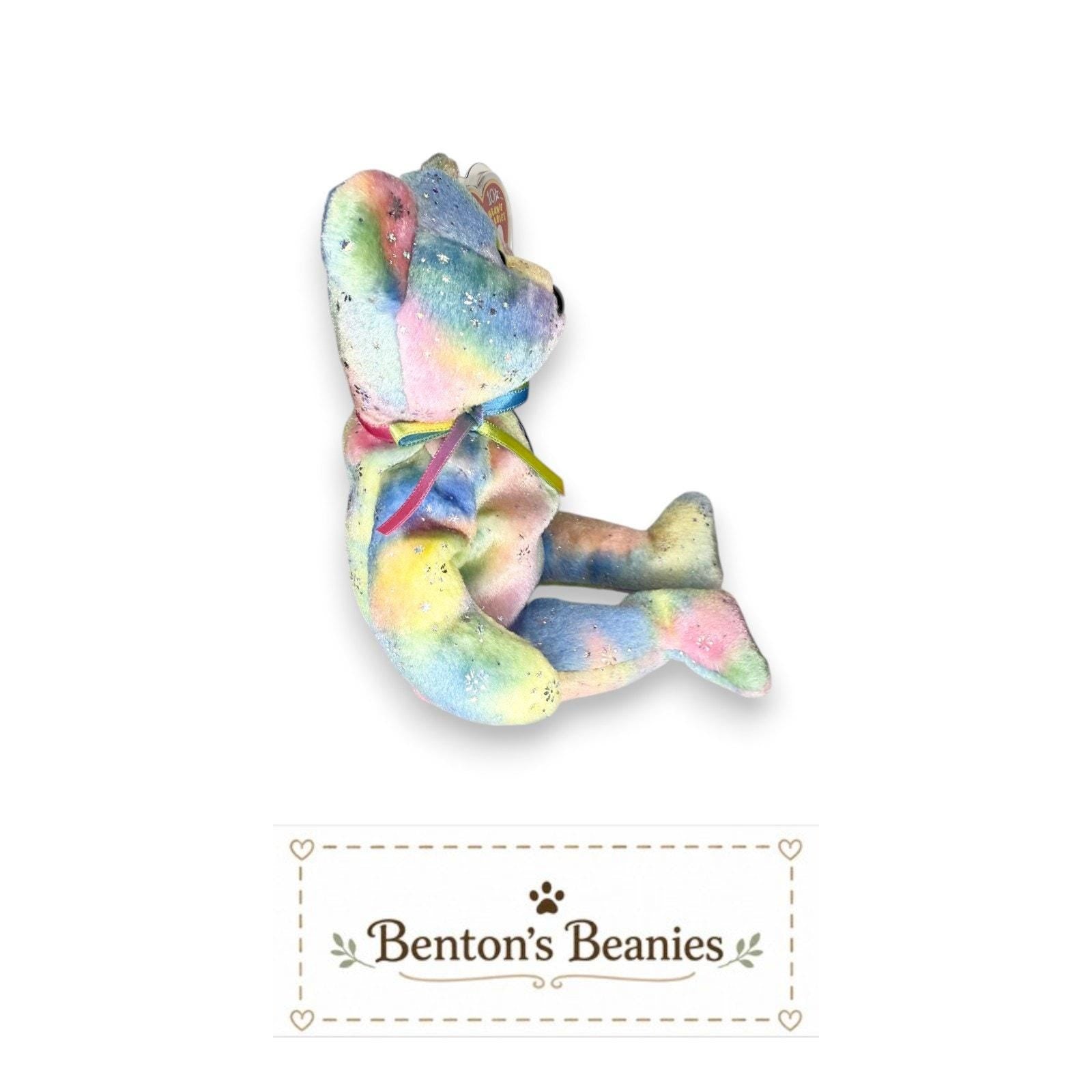 Clubby VI Rainbow TY Beanie Baby | Mint Heart & Tush Tag