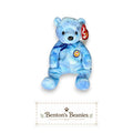Clubby VI Blue Bear TY Beanie Baby | Mint Heart & Tush Tag