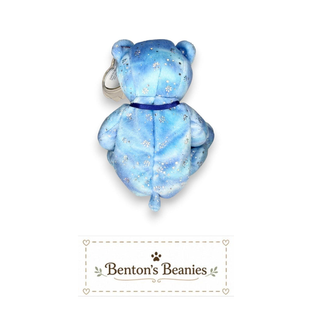 Clubby VI Blue Bear TY Beanie Baby | Mint Heart & Tush Tag