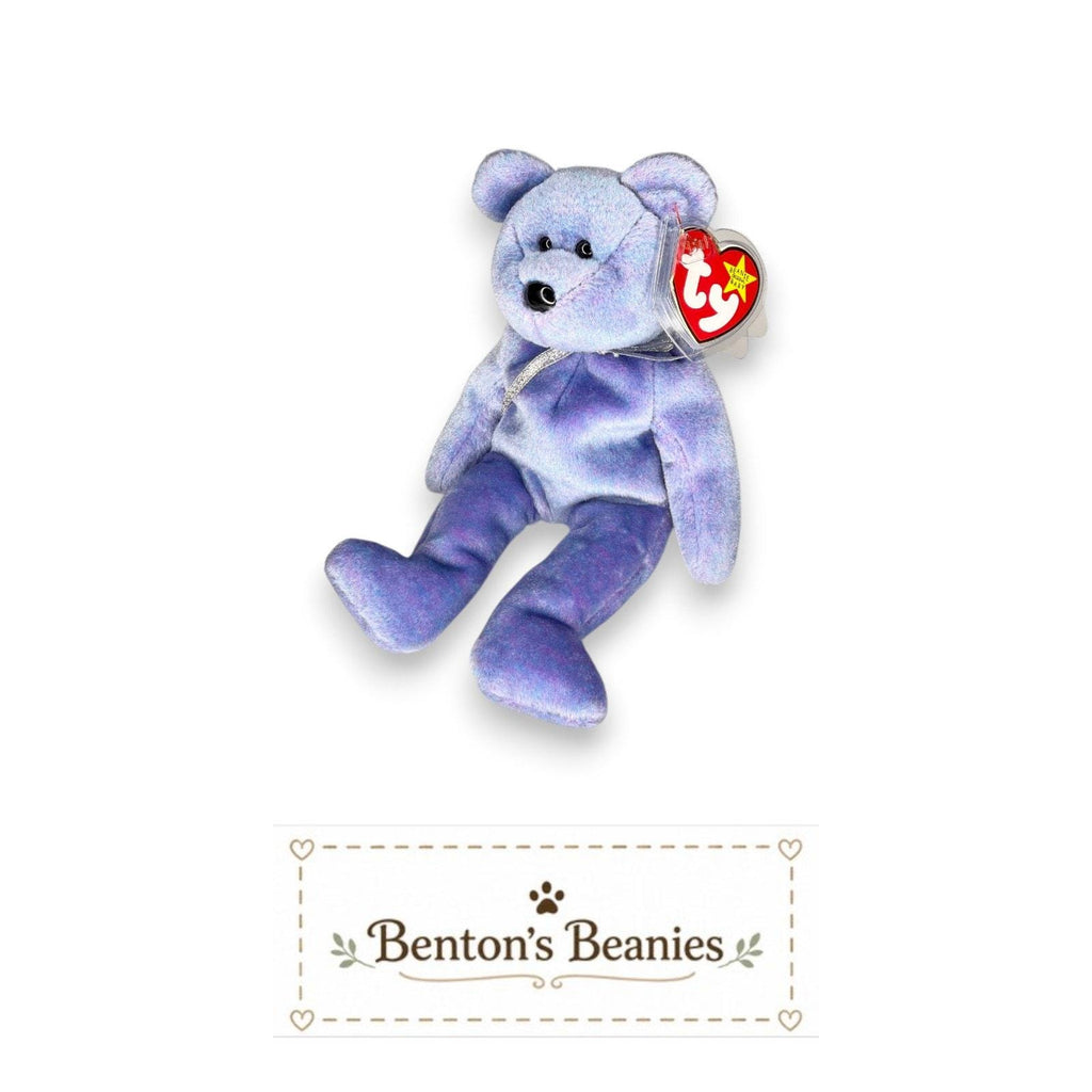 Clubby II the Bear TY Beanie Baby | Mint Heart/Tush Tag