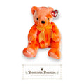 Tangerine the Bear Ty Beanie Buddy | Sunset Plush Sidekick | Mint Heart Tag