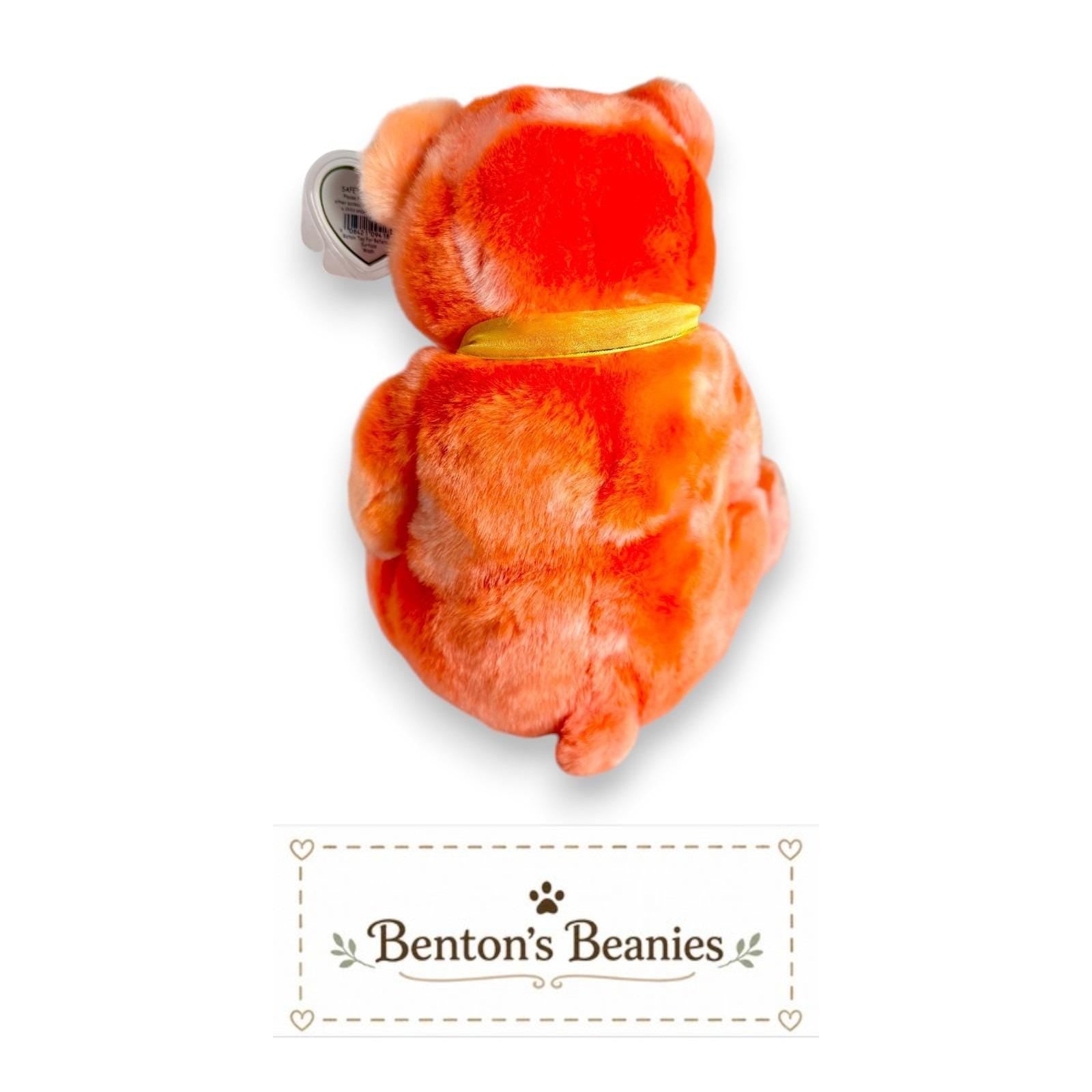Tangerine the Bear Ty Beanie Buddy | Sunset Plush Sidekick | Mint Heart Tag