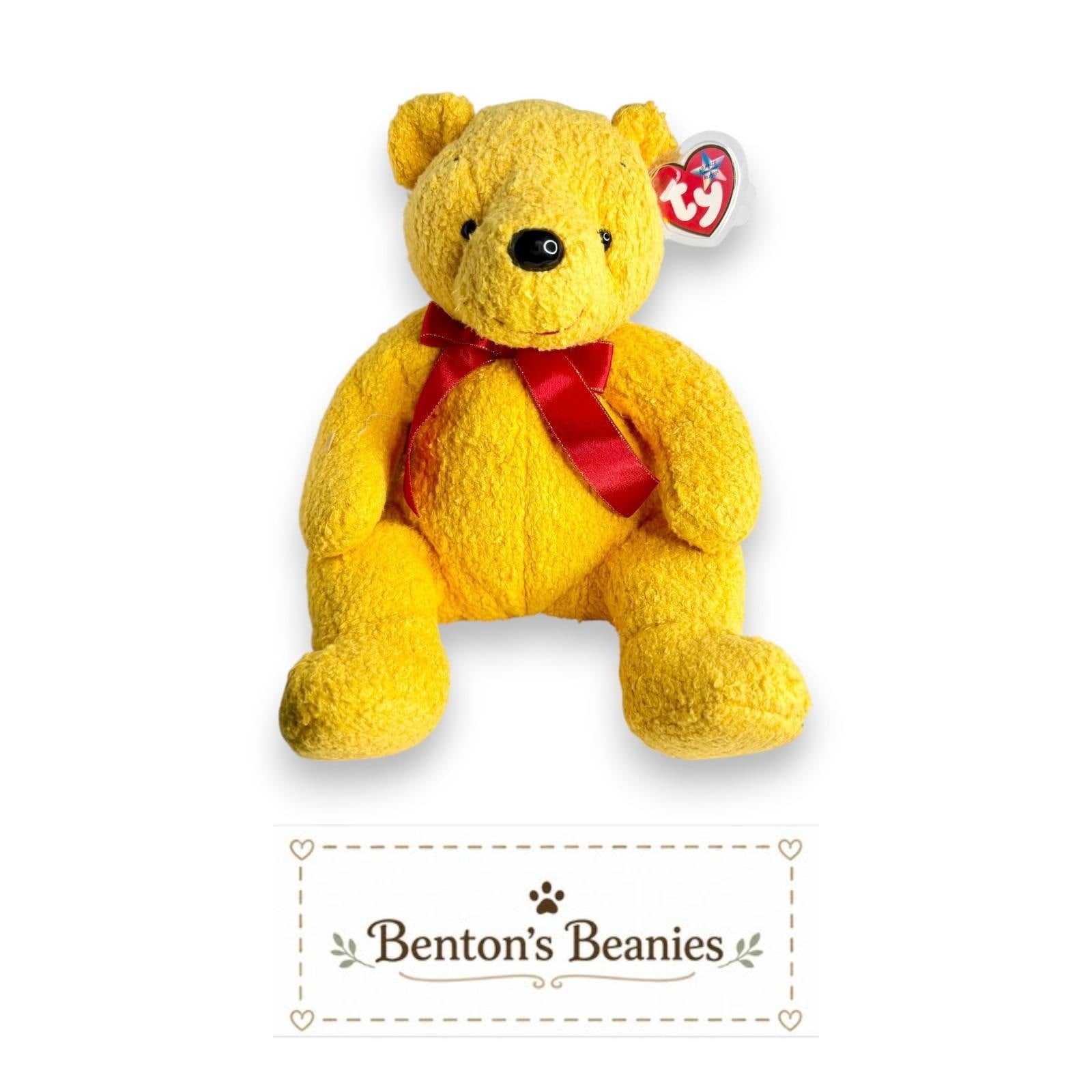 Poopsie the Bear Ty Beanie Buddy | Golden Glow | Mint Heart Tag