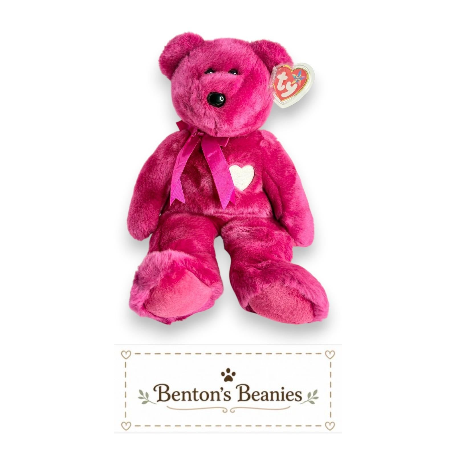 Valentina the Bear Ty Beanie Buddy | Sweetheart Keepsake | Mint Heart Tag
